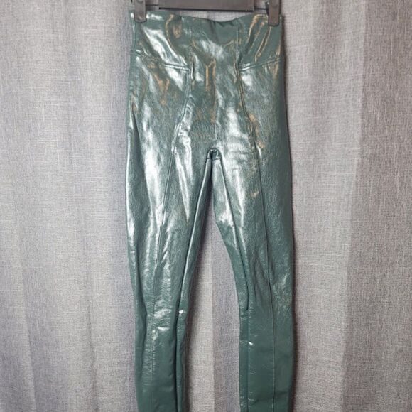 Spanx Faux Patent Leather Liquid Gloss Leggings - Picture 1 of 10